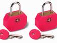 Mini Padlock Set-2 pack-Travel Sentry Approved-Accepted for airport use-Protect your belongings in transit while keeping them accessible for security-Color provides quick luggage identification-Neon Pink
Manufacturer: Lewis N. Clark
Model: TSA14PNK
