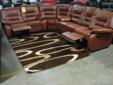 LIQUIDATION SPECIAL!!! BROWN SOFT LEATHER SECTIONAL $1049............