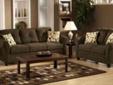 Microfiber Sofa and Love Seat Set 980 series
Features attached back pillows, with double seam embroidery and a stain resistant microfiber cover.
Available in Mocha and Chocolate.(chocolate shown)
Includes Sofa and Love, additional pieces available -