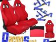Contact the seller
Brand New Red Racing Seats with Blue Harness Seat Belt ORDER ONLINE NOW OR CALL (866) 606-3991 Full Reclinable Racing Seats Belts 100% Brand New, Never Been Used Or installed Light weight design Red racing seats Comes with Universal