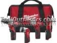 "
Milwaukee Electric Tools 2493-24 MLW2493-24 M12â¢ 4 Piece Automotive Combo Kit
Features and Benefits:
M12â¢ 1/4"" Ratchet delivers up to 30 ft-lbs of torque (250 RPM), with 3/4"" head for extremely tight spaces
M12â¢ 3/8"" Square Drive Impact Wrench