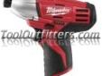 "
Milwaukee Electric Tools 2450-20 MLW2450-20 M12â¢ Cordless Â¼"" Hex Impact Driver
Features and Benefits:
0-2,000 RPM variable speed trigger
Delivers 850 inch- lbs. of Torque
Battery Fuel Gauge displays remaining run-time
Built-in LED Light illuminates