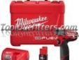 "
Milwaukee Electric 2452-22 MLW2452-22 M12â¢ FUEL 1/4"" Impact Wrench Kit
The M12 FUELâ¢ 1/4"" Impact Wrench optimizes torque in tight spaces. This lightweight yet powerful impact wrench offers up to 3X longer motor life, up to 2X more runtime, and
