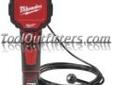 "
Milwaukee Electric Tools 2314-21 MLW2314-21 M12â¢ M-Spector 360â¢ Rotating Inspection Scope
Features and Benefits:
Rotating screen: screen rotates providing the user fluid image control
9 ft. Cable with Pipe Guide: 9ft. cable has no rigid connection