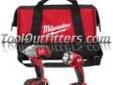 "
Milwaukee Electric Tools 2693-22 MLW2693-22 M18â¢ Cordless Impact Wrench and Work Light Combo Kit
Features and Benefits:
M18â¢ 3/8"" Compact Impact Wrench with MilwaukeeÂ® 4-Pole Frameless Motor maximizes efficiency and run-time
M18â¢ Work Light provides a