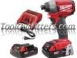 "
Milwaukee Electric Tools 2653-22CT MLW2653-22CT M18â¢ Fuelâ¢ 1/4"" Hex Impact Driver Kit with Compact Batteries
Features and Benefits:
MilwaukeeÂ® POWERSTATEâ¢ Brushless Motor runs cooler, lasts longer and delivers faster application speed
REDLINK PLUSâ¢