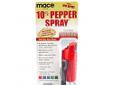Mace Security 10% Pepper Spray 11gm w/Hard Key Case Red. The Mace Security Hard Key Case pepper spray contains oleoresin capsicum a naturally occurring substance derived from cayenne peppers. The OC pepper formula (0.66% capsaicinoids concentration)