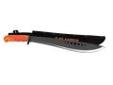 "
Tex Sport 31912 Machete w/Sheath 15"" Zombie Slasher
Zombie Slasher Machete with Sheath
- 15"" tempered steel blade
- 4mm thickness
- Bright orange and yellow handle with rubberized non-slip grip
- Polyester sheath with snap button closure
- Hanging