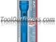"
Mag Instrument 102-259 MAGS2D116 MagLiteÂ® 2 ""D"" Cell Flashlight, Blue
Features and Benefits:
High-intensity adjustable light beam (spot to flood)
Rugged, machined aluminum construction with knurled design
Anodized inside and out for improved corrosion