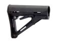 The Magpul CTR (Compact/Type Restricted) Mil-Spec Model is a drop-in replacement butt stock for AR15/M16 carbines using mil-spec sized receiver extension tubes. Designed for light, fast action the streamlined A-frame profile avoids snagging and shields