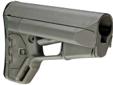 The ACS Carbine Stock is a drop-in replacement for the standard M4 stock body, offering enhanced strength, stability, battery/equipment storage, and improved cheek weld. The Adaptive Carbine/Storage (ACS) stock features a comfortable sloping cheek weld,