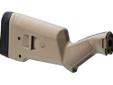 Magpul SGA Stock Remington 870 Shotgun FDE. The SGA Stock is a user-configurable buttstock designed to add much-needed adjustability to the tried and true Remington 870 platform. Featuring a spacer system for length of pull adjustment, improved grip