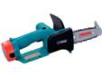 The Makita 12-volt cordless electric chain saw kit is the world's first cordless chain saw. Lightweight and portable at 4.8 pounds, the cordless chain saw's 12-volt Ni-MH battery is packed with enough power to cut up 93 pieces of 1-/ 3/ 4-inch hard wood