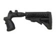 Modular folding, collapsible buttstock and pistol grip system for Mossberg 500/590 shotguns.- Features a patented recoil-compensating system for unparalleled recoil reduction!- Rugged adapter design features streamlined hinge.- Stock is locked in the open