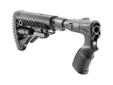 Modular folding, collapsible buttstock and pistol grip system for Remington 870 shotguns.Features:- A patented recoil-compensating system for unparalleled recoil reduction!- Rugged adapter design features streamlined hinge.- Stock is locked in the open