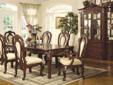 Marbella Dining Collection
Dining Set from Marbella Collection with beautiful elaborate carvings. The entire set is crafted from solid wood and birch veneers. The standard set includes: Dining Table, Four Side Chairs and Two Arm Chairs. Optional Buffet or
