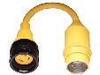 Pigtail Adapter, 30 Amp Locking To 50 Amp Locking121AProduct Features: Note: Pigtail adapters are equipped with covers and sealing collars (where indicated) and are for use in wet locations. MARINCO'S unique sealing collar system with cover joins the