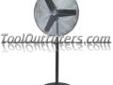 "
Ventamatic Ltd. HVPF 30 VENHVPF30 Maxx Airâ¢ 30"" Pedestal Fan
Features and Benefits
Heavy duty 3 speed thermally protected PSC motor
Adjustable height from 60â to 84â
Fan head tilts up to 90 degrees
All metal construction with black satin powder coated