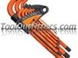 "
Mayhew 45052 MAY45052 MayhewSelectâ¢ 9 Pc SAE Twisted Hex Key Set
Superior Quality S2 Tool Steel
Twisted prior the heat treat to increase torque capacity
Longer shaft for added leverage
Exceeds ANSI standards
Color coated to resist corrosion,