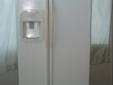 MAYTAG SIDE BY SIDE REFRIGERATOR $ 220 CASH
IS 27 CUFT AND THE DIMENSIONS ARE 69 1/2 (H) 35 1/5 (W) AND 31 (D) PLEANTY OF ROOM FOR FOOD
HAS GALLON STORAGE IN DOOR AND EASY GLIDE CLEAR GLASS SHELVES ABD CRANK DOWN SHELVE, CLIMATE CONTROLLED CRISPERS
IN THE