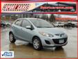 2013 Mazda MAZDA2 Sport $8,995
Sport Cars
426 East Street Highway 212
Norwood-Young America, MN 55368
(952)467-3800
Retail Price: Call for price
OUR PRICE: $8,995
Stock: 156516
VIN: JM1DE1KYXD0156516
Body Style: Sport 4dr Hatchback 4A
Mileage: 51,211