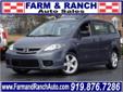 Farm & Ranch Auto Sales
4328 Louisburg Rd., Â  Raleigh, NC, US -27604Â  -- 919-876-7286
2007 Mazda MAZDA5 Sport
Farm & Ranch Auto Sales
Call For Price
Click here for finance approval 
919-876-7286
Â 
Contact Information:
Â 
Vehicle Information:
Â 
Farm & Ranch