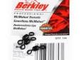 "
Berkley 1012099 McMahon Swivels, Black Size 7
Exceptionally strong, brass plated swivels. Designed for smooth bait and lure action.
Specifications:
- Quantity: 8
- Line Pound Test: 60
- Tackle Size: 7 "Price: $6.01
Source: