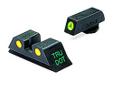 Meprolight Tru-Dot Night Sight Glock 17, 19, 22, 23 Green/Yellow. Looking for unequaled low light performance, then look no further. The Meprolight Tru-Dot Night Sights provide unequaled Low Light Performance, they are arguably the brightest Night Sights