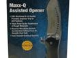 Maxx-Q Assisted OpenerSpecifications:- CNC machined g-10 handle provides superior grip in all positions- Thick front tip for penetration of tough materials- Recurve mid-blade section accelerates cutting force for smooth, fast curves- Fast, smooth assisted