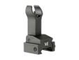 Midwest Industries AR10 Front Flip-Up Sight Black. Low profile flip up AR10 front sight for Armalite AR-10. Gas block height, super smooth ball bearing pivot detent. Uses standard A2 front sight post. Automatically locks in the raised position with