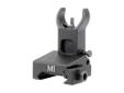 Midwest Industries AR15 Low Profile Flip Up Front Sight Black. For use with railed hand guards or gas blocks the same height as upper receiver. When folded, super low profile is only .437 off top of rail. Constructed of 6061 aluminum and hard coat