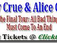 Motley Crue & Alice Cooper The Final Tour in Sioux City, Iowa
Tyson Events Center - Gateway Arena, Sioux City, Wednesday, Aug. 6, 2014
Motley Crue & Alice Cooper will arrive at The Tyson Events Center - Gateway Arena for a concert in Sioux City, IA. The