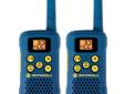 Motorola Talkabout MG160A 2-Way Radio's, 16 Mile Range - 2 Radios. The MG160A is a blue Talkabout alkaline two-way radio. The Motorola Talkabout MG160 series has a range of up to 16 miles for indoor and outdoor communication. Simple, compact and