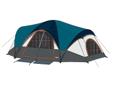 Grand Pass 2 Room Family Dome TentSpecifications:- Shockcorded fiberglass frame with pin and ring system for quick set-up- Back to back Dutch ?D? style door for easy entry/exit- Large mesh roof vents and windows for excellent ventilation- Patent hooped