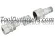 OTC 9195 OTC9195 Complete Quick Coupler - 1/4 NPT
Features and Benefits:
Precision designed and built for high pressures
Permits disconnecting hose without loss of oil
Ideal for use in body shop equipment applications
Works with OTC No. 1515 and 1513