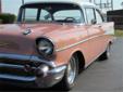 Price: $33500
Make: Chevrolet
Model: Bel Air
Year: 1957
This 1957 Chevrolet 2 door post sedan is an original true Bel Air! It has had a complete frame off, rotisserie restoration and is now in base coat / clear coat. It has always been Canyon Coral with a