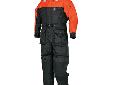 Deluxe Anti-Exposure Coverall & Worksuit :: MS2175The best protection and comfortSize:MediumColor:Orange / BlackCompletely insulated with Mustang Airsoftâ¢ foam to deliver an immersed clo value of 0.420, the MS2175 deluxe suit delivers significantly more