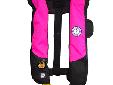 Auto Hydrostatic Inflatable PFD - USA :: MD3183Size:UniversalColor:Pink / BlackFor severe weather, no premature inflation, low maintenance.Hydrostatic Technology Offers Reliable InflationThe Auto Hydrostatic Inflatable Personal Flotation Device (PFD) will
