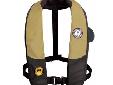 Auto Hydrostatic Inflatable PFD - USA :: MD3183Size:UniversalColor:Tan / BlackFor severe weather, no premature inflation, low maintenance.Hydrostatic Technology Offers Reliable InflationThe Auto Hydrostatic Inflatable Personal Flotation Device (PFD) will