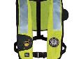 High Visibility Inflatable PFD w/ HITThe MD3183 Inflatable PFD with HIT (Hydrostatic Inflator Technology) is Mustang Survival's top-of-the-line inflatable PFD. Constructed of ANSI approved high visibility materials also worn by police, EMS and traffic