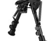 Precision Grade Bipod/Compact/3 AdaptorsSpecifications:- Attach to any Sling Swivel Studded Firearm- Aircraft Grade Aluminum and Steel Construction- Spring Loaded Folding Action- Spring Loaded legs Retract instantly with a push of a button- Full Size