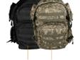 Tactical Backpack, DigitalFeatures:- Large zippered clam-shell main compartment, internal zippered pocket and a separate divided compartment for a hydration bladder- Padded shoulder straps, waist and sternum straps, two adjustable compression straps on