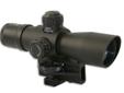 4x32 Compact Red/Green Illuminated Rangefinder, AR15 MountFeatures: - Open Target Turrets- Fully Multi Coated Lenses- Built in sunshade- Quick focus eyepiece- Bullet drop compensator calibrated for the .223 cartridge with a 55 grain bullet- Reticles