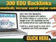 .edu links have a very high authority in the search engines, Google loves them, and quite frankly any edu backlink is considered very credible. A strong force of edu backlinks to your domain is an essential element in search engine optimization. Google