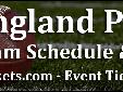 New England Patriots : NFL Football
Gillette Stadium, Foxborough, Massachusetts
2012 Team Schedule & Game Tickets
The 2012 Season Schedule and Ticket information for the New England Patriots is posted below for you to use. You will find all games listed,