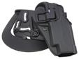 This unique holster design allows you to forget old-fashioned thumb breaks that slow your draw and complicate re-holstering. The patented SERPA Technology lock engages the trigger guard as you holster the pistol and won't let go until you release it. The