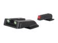TRUGLO Brite-Site Sight Set S&W M&P, SD9, SD40 Steel Fiber Optic Red Front, Green Rear.These high contrast fiber optic sights feature a 3 dot pattern with a single front dot and 2 rear dots. Fiber optic technology lets these lights gather ambient light