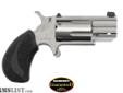 "Brand New" North American Arms Pug 22 Magnum Single-Action Revolver
Stainless Steel Finish, Slightly Oversized Pebble-Textured Rubber Grips,
Fixed Sights, 1" Heavy Barrel, 5 Shot Capacity
Davidson's GuaranteeD Item# NAA-PUG-D
Color: Stainless, Brand New