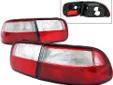 BRAND NEW RED AND CLEAR SI STYLE TAIL LIGHTS FITS ANY 1992 TO 1995 HONDA CIVIC 2 DOOR COUPE OR 4 DOOR SEDAN * ALSO IN STOCK FOR HATCHBACK $85 FIRM
