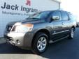Jack Ingram Motors
227 Eastern Blvd, Â  Montgomery, AL, US -36117Â  -- 888-270-7498
2009 Nissan Armada SE
Call For Price
It's Time to Love What You Drive! 
888-270-7498
Â 
Contact Information:
Â 
Vehicle Information:
Â 
Jack Ingram Motors
Visit our website